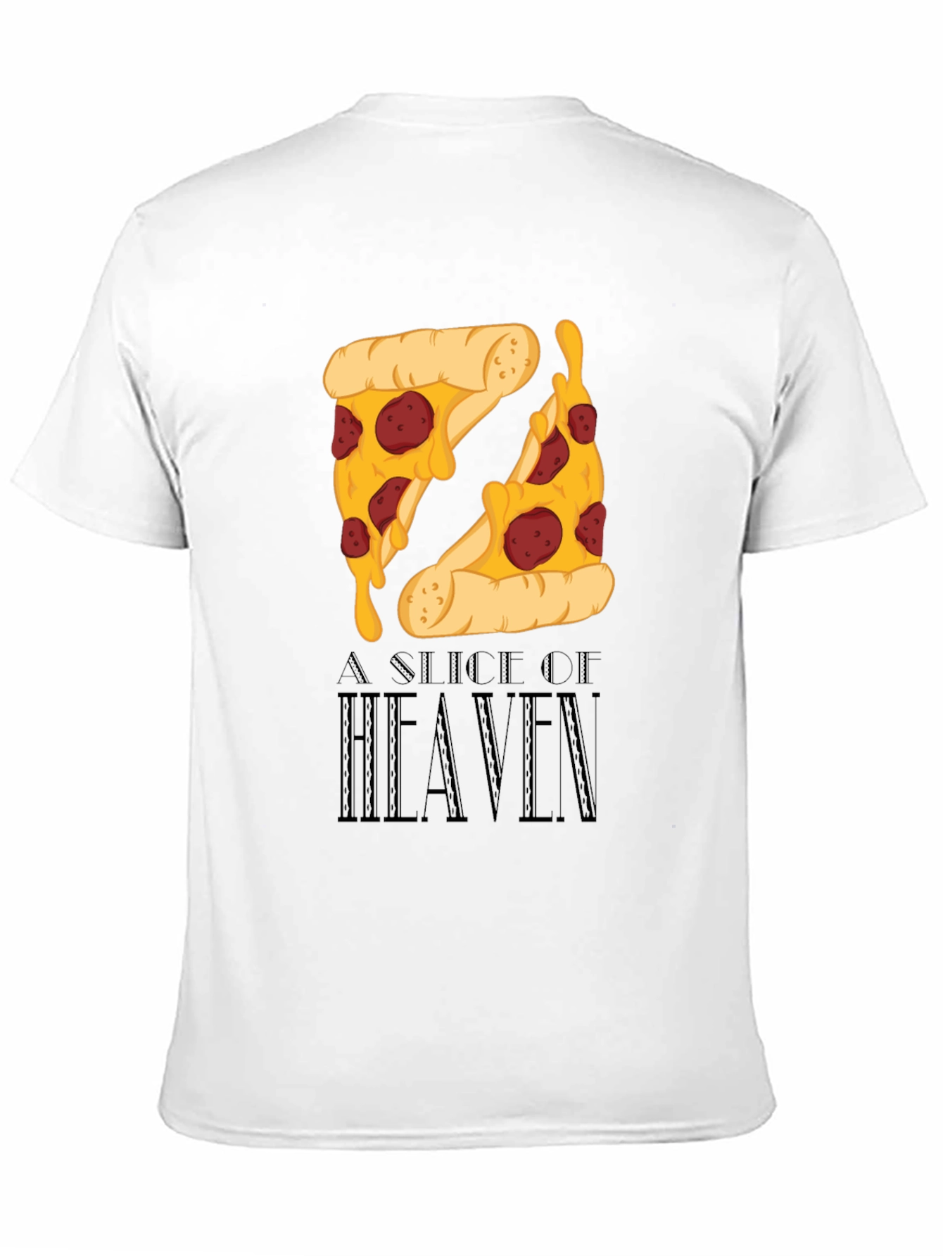 Pizza Slice of Heaven Black Graphic T-Shirt
