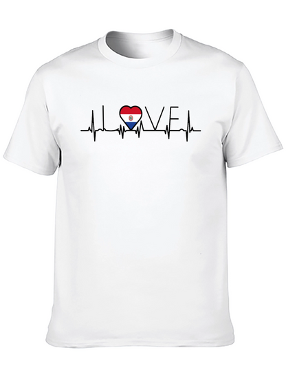 Paraguay Heartbeat Love T-Shirt
