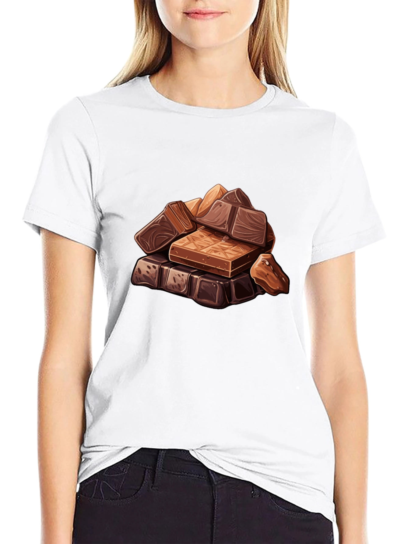 Chocolate Bar Stack Graphic Tee - Black