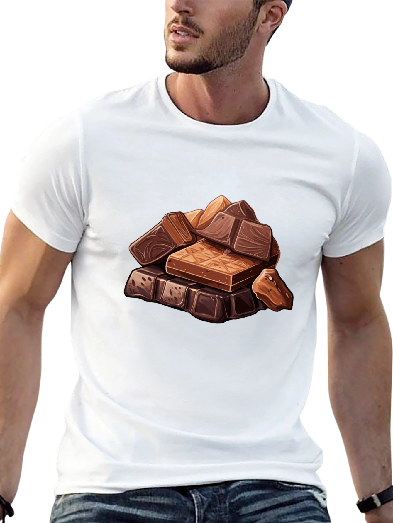 Chocolate Bar Stack Graphic Tee - Black