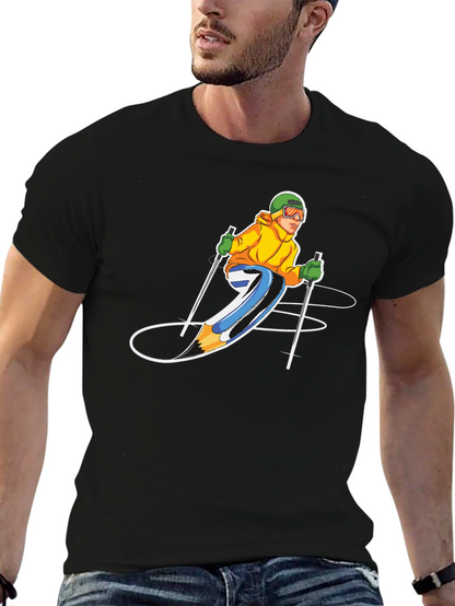 Skier Graphic T-Shirt - Sporty Style!