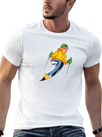 Skier Graphic T-Shirt - Sporty Style!