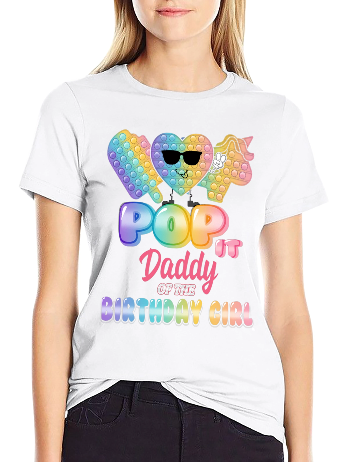 Pop It Daddy Birthday Girl T-Shirt