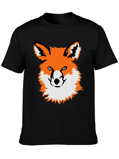 Fox Graphic Black T-Shirt - Unique Animal Tee