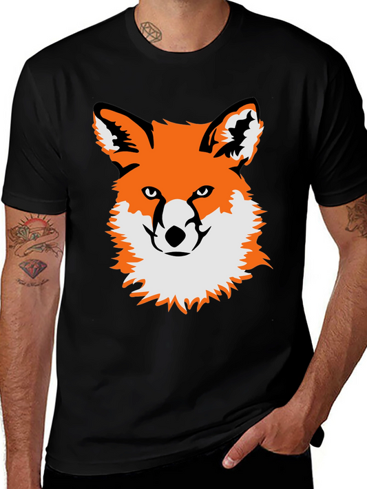Fox Graphic Black T-Shirt - Unique Animal Tee