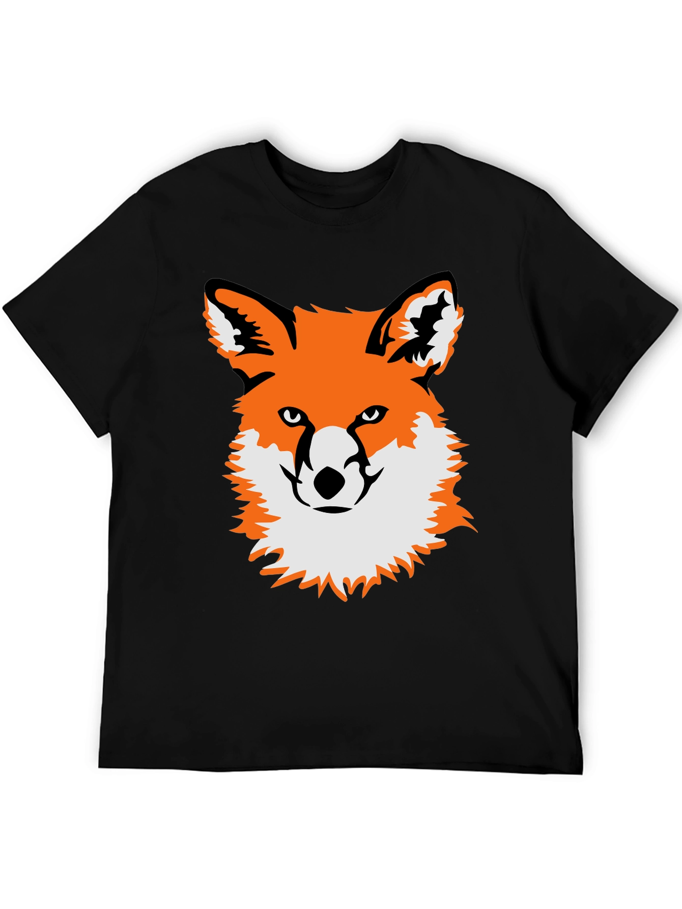 Fox Graphic Black T-Shirt - Unique Animal Tee