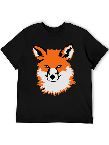 Fox Graphic Black T-Shirt - Unique Animal Tee