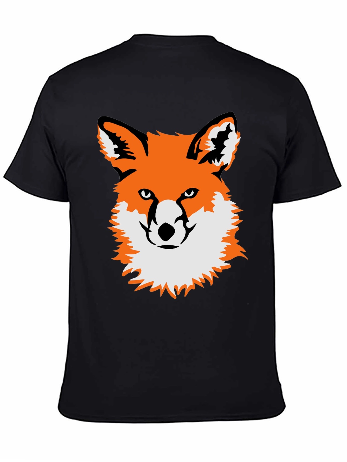 Fox Graphic Black T-Shirt - Unique Animal Tee