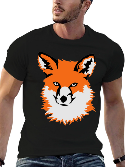 Fox Graphic Black T-Shirt - Unique Animal Tee