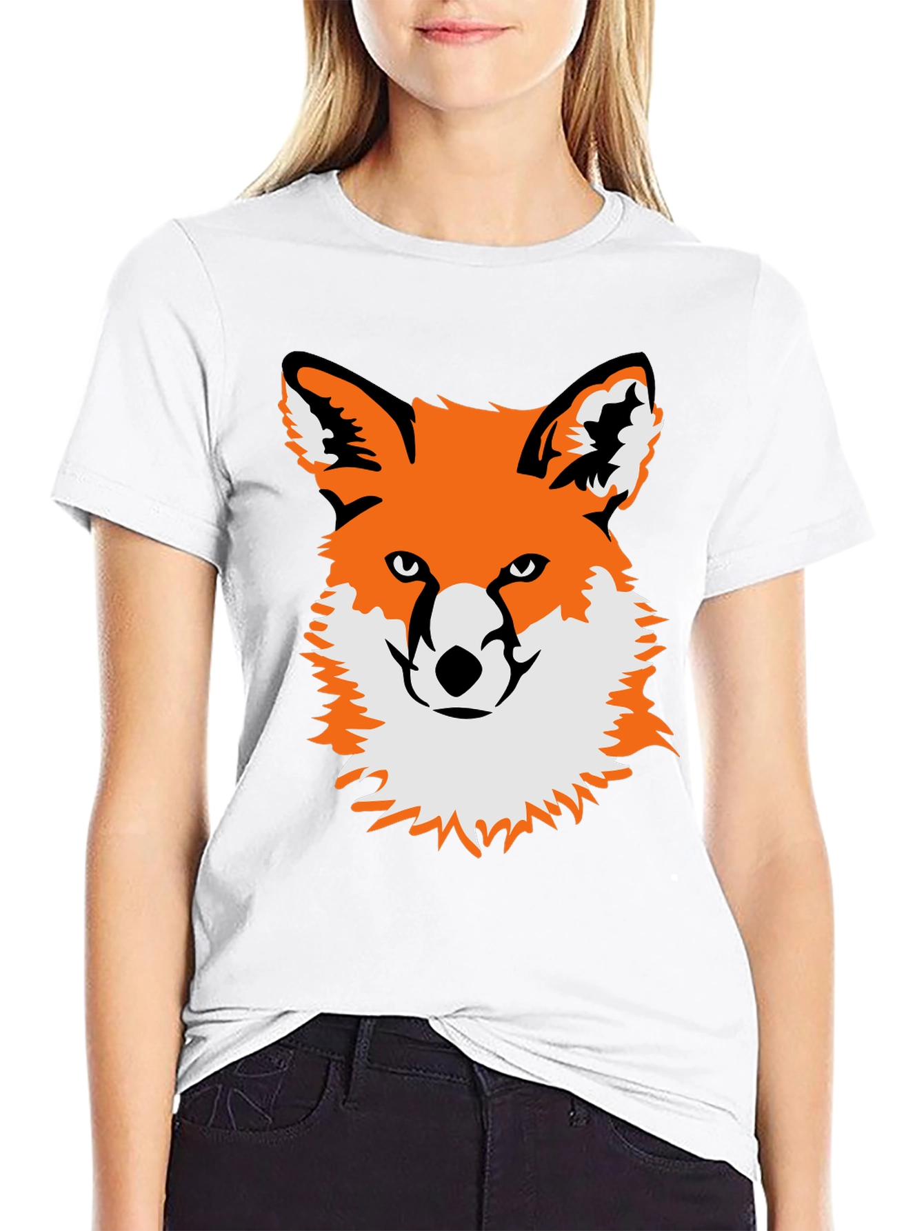 Fox Graphic Black T-Shirt - Unique Animal Tee