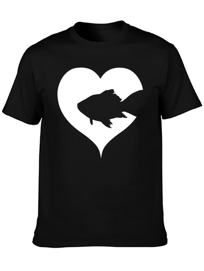 Heart Fish Graphic Tee - Love for Aquatics