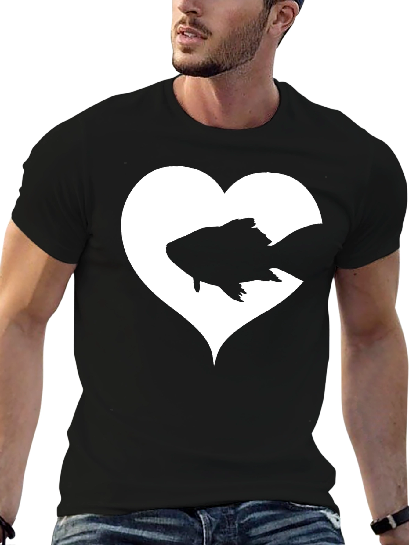 Heart Fish Graphic Tee - Love for Aquatics