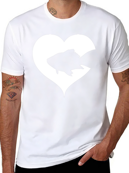 Heart Fish Graphic Tee - Love for Aquatics