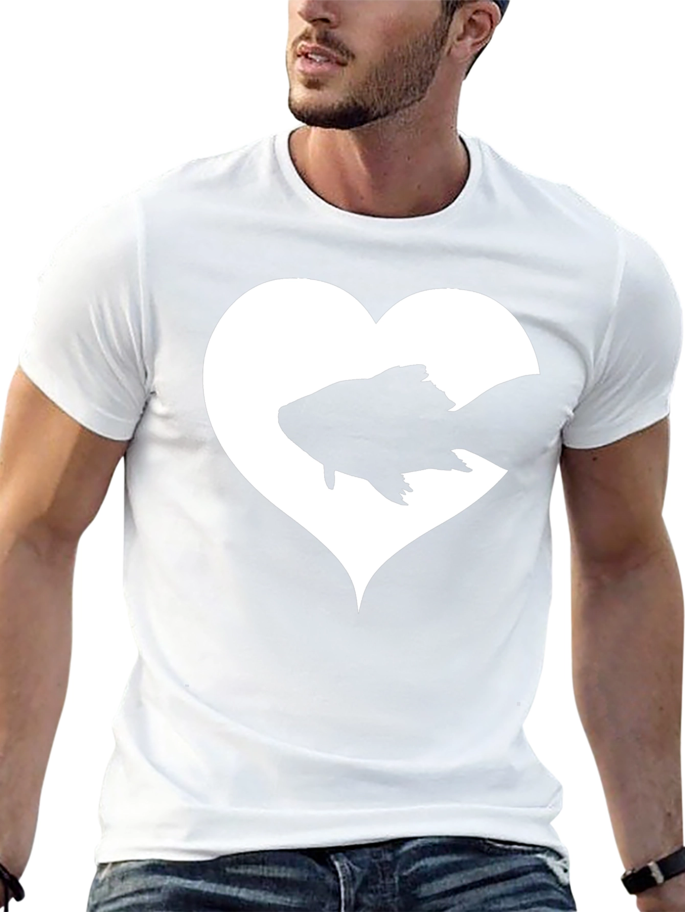 Heart Fish Graphic Tee - Love for Aquatics
