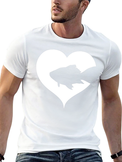 Heart Fish Graphic Tee - Love for Aquatics