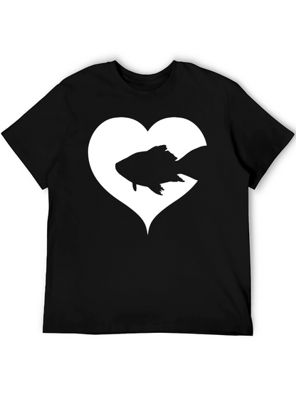 Heart Fish Graphic Tee - Love for Aquatics