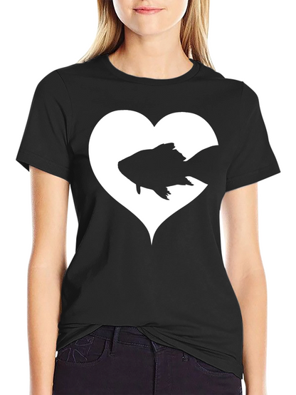 Heart Fish Graphic Tee - Love for Aquatics