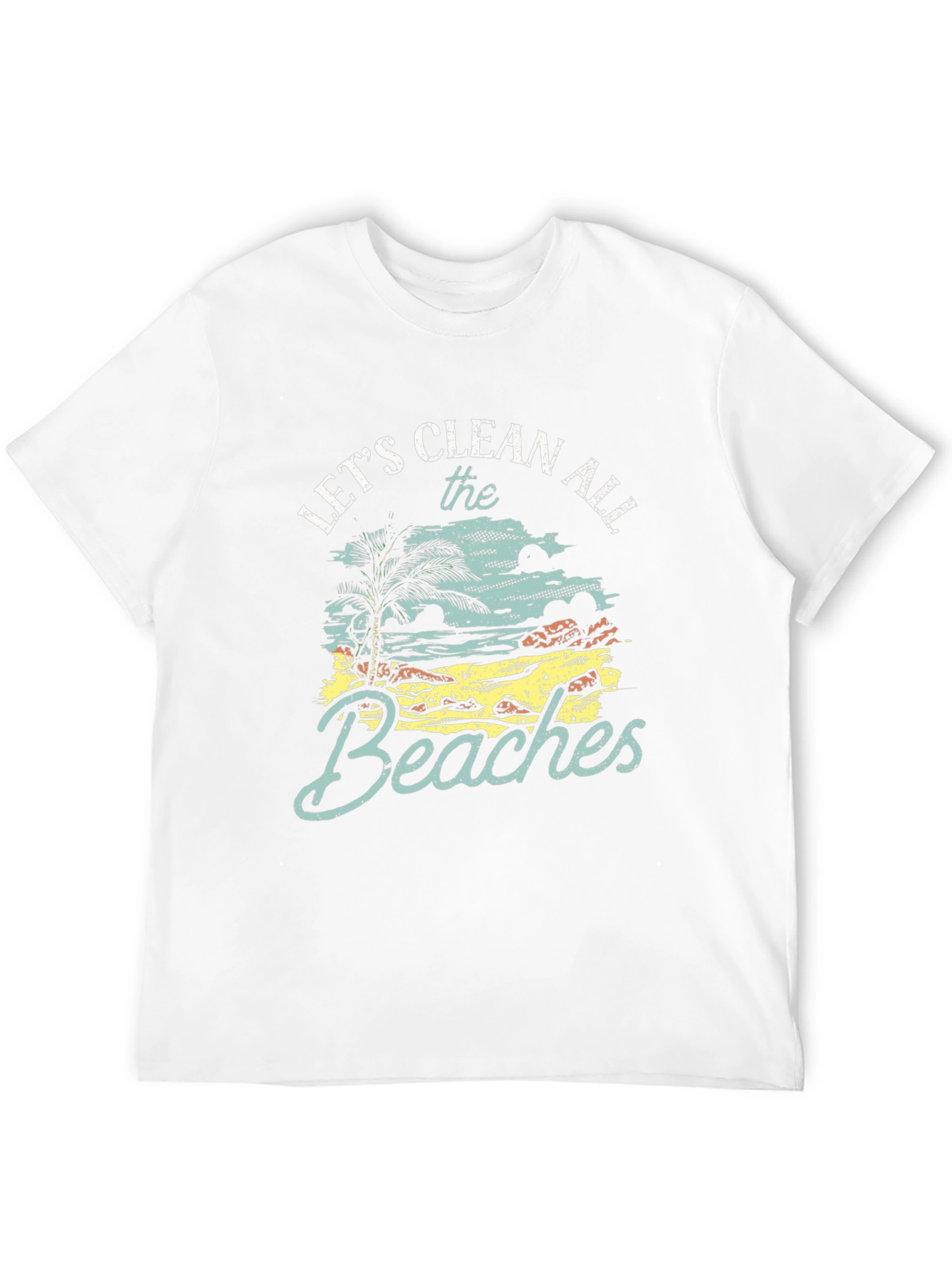 Lets Clean All The Beaches Black Graphic Tee