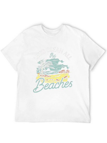 Lets Clean All The Beaches Black Graphic Tee