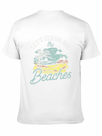 Lets Clean All The Beaches Black Graphic Tee