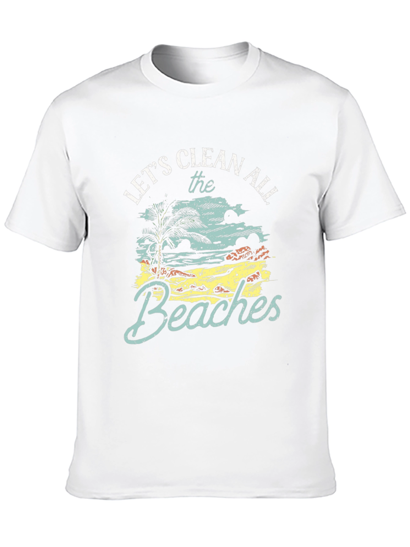 Lets Clean All The Beaches Black Graphic Tee
