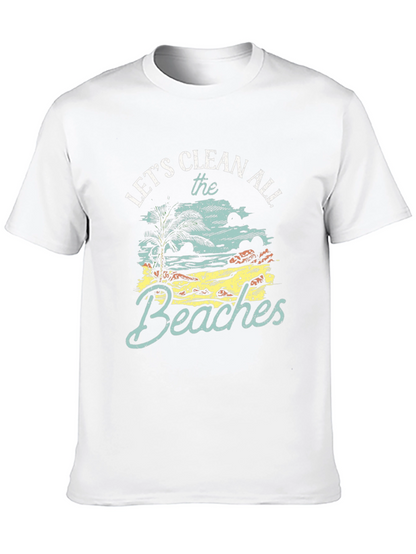 Lets Clean All The Beaches Black Graphic Tee