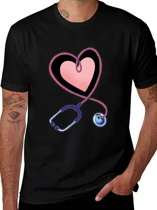 Heart Stethoscope Graphic Tee - Medical Love
