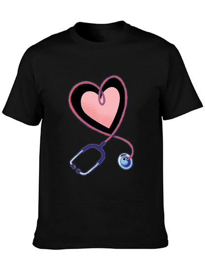 Heart Stethoscope Graphic Tee - Medical Love