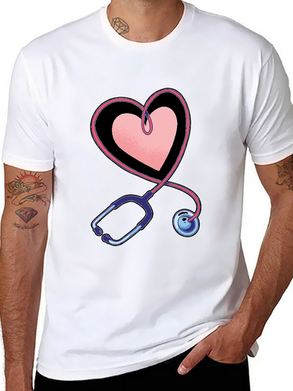 Heart Stethoscope Graphic Tee - Medical Love