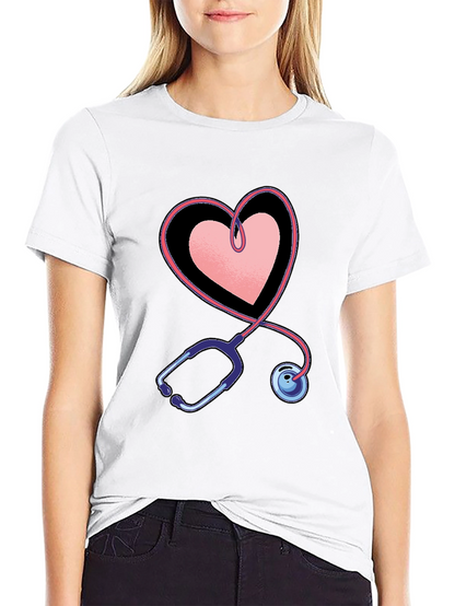 Heart Stethoscope Graphic Tee - Medical Love