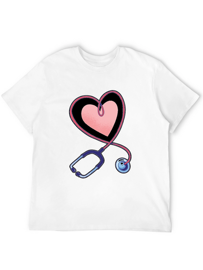 Heart Stethoscope Graphic Tee - Medical Love