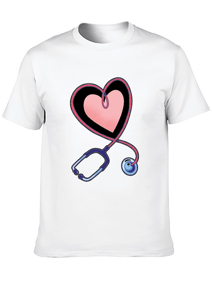 Heart Stethoscope Graphic Tee - Medical Love