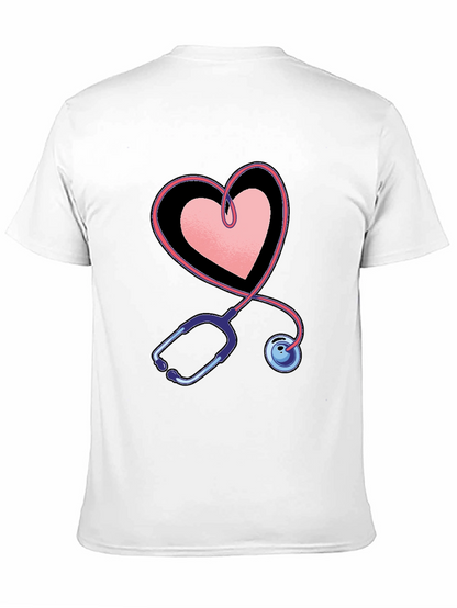 Heart Stethoscope Graphic Tee - Medical Love