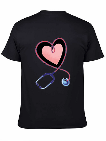Heart Stethoscope Graphic Tee - Medical Love