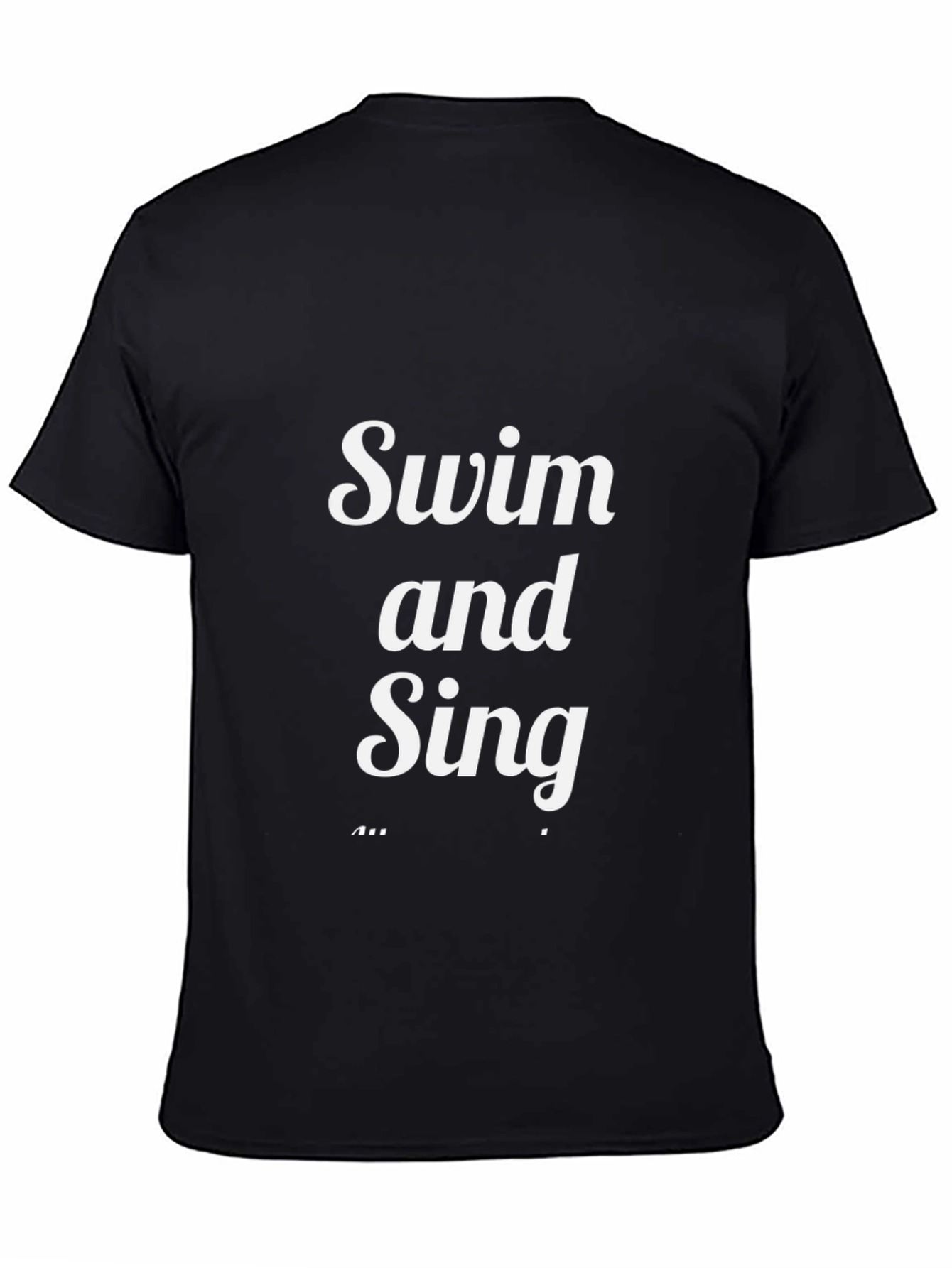 Swim and Sing Graphic Tee - Black Cotton T-Shirt
