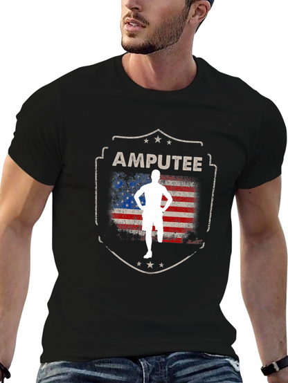 Amputee Patriotic USA Flag T-Shirt