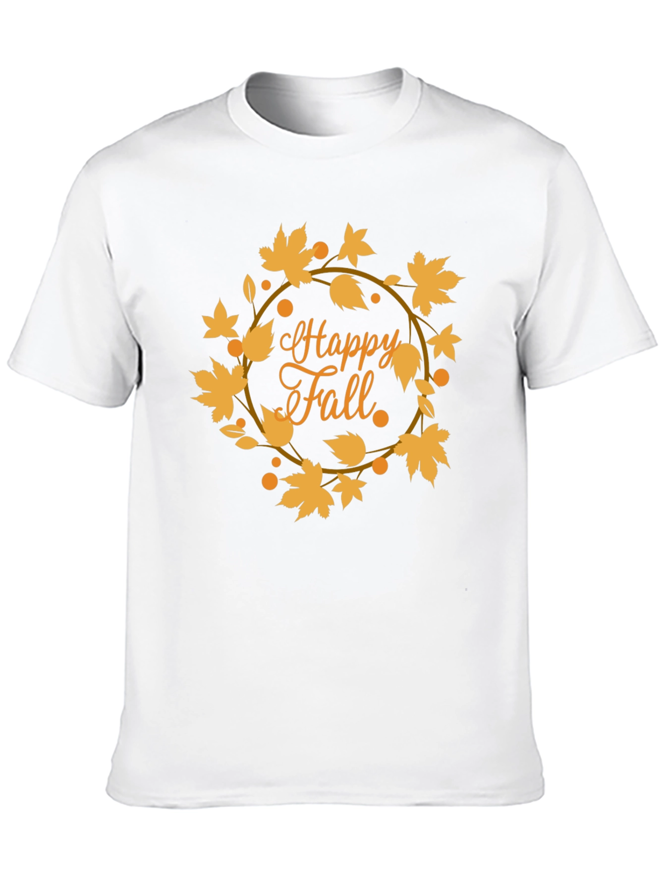 Happy Fall Leaves Graphic Tee - Black
