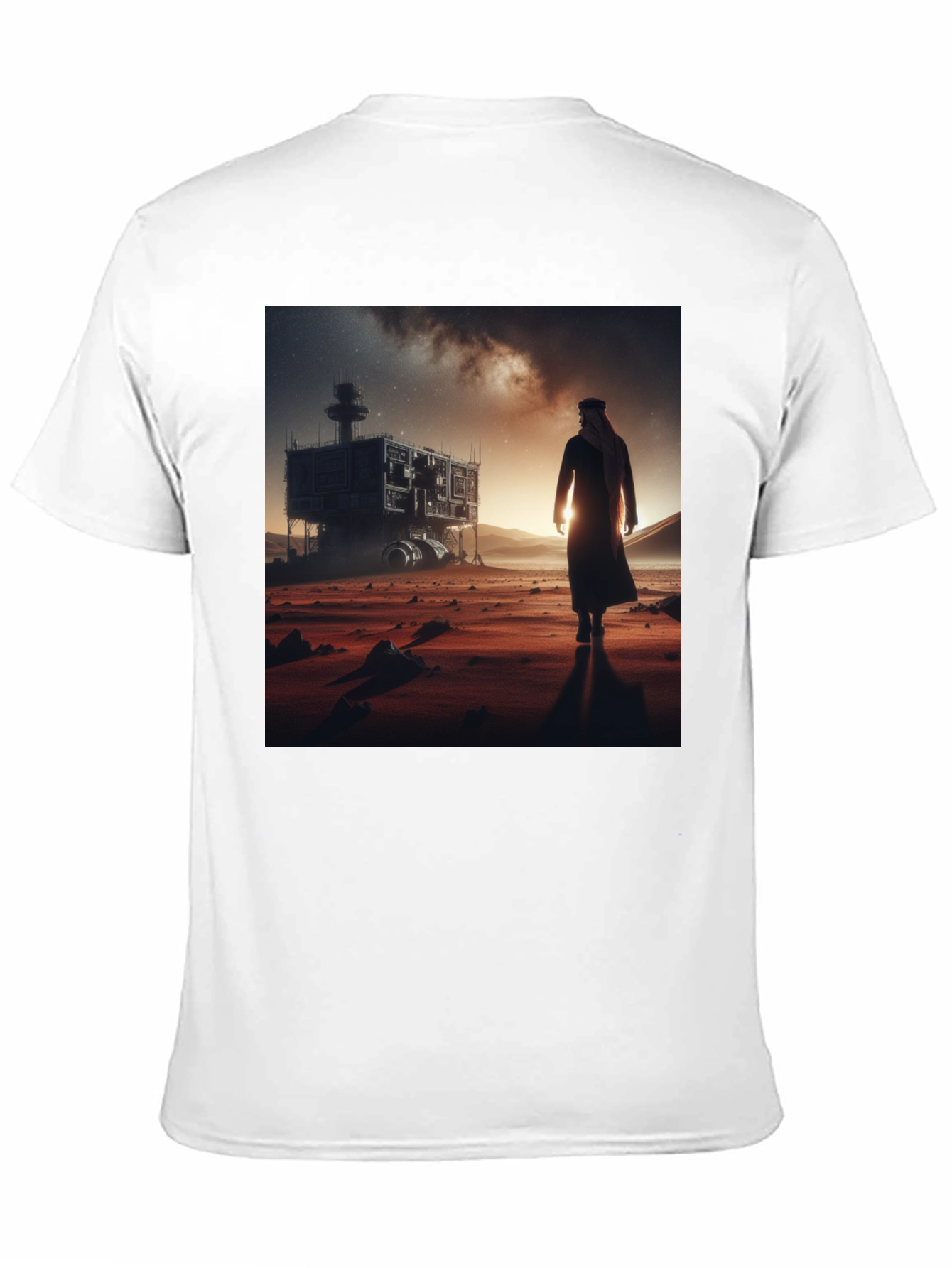 Futuristic Desert Traveler Graphic Tee