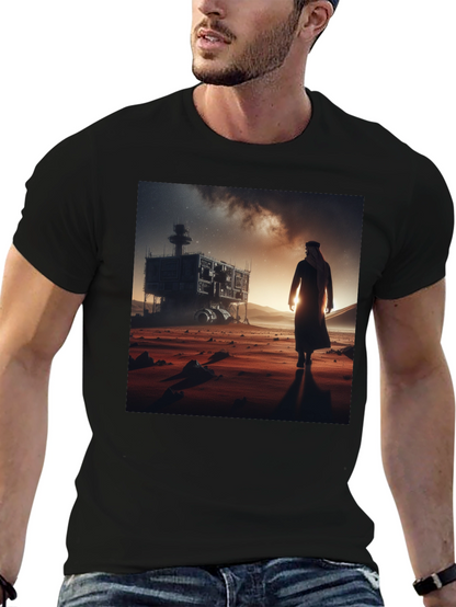 Futuristic Desert Traveler Graphic Tee