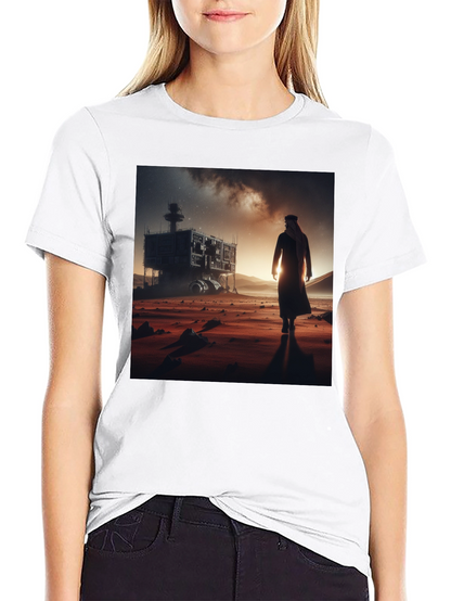 Futuristic Desert Traveler Graphic Tee