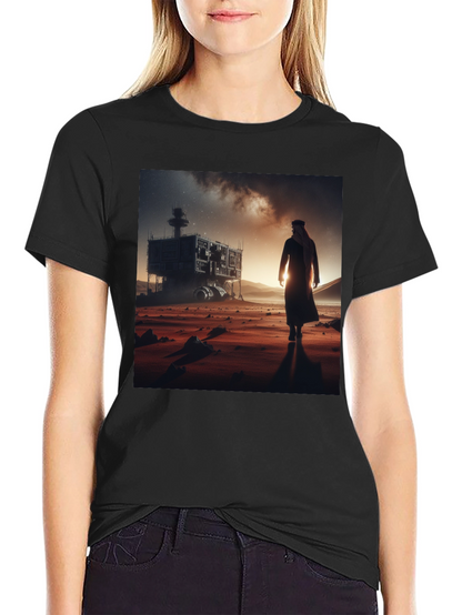 Futuristic Desert Traveler Graphic Tee