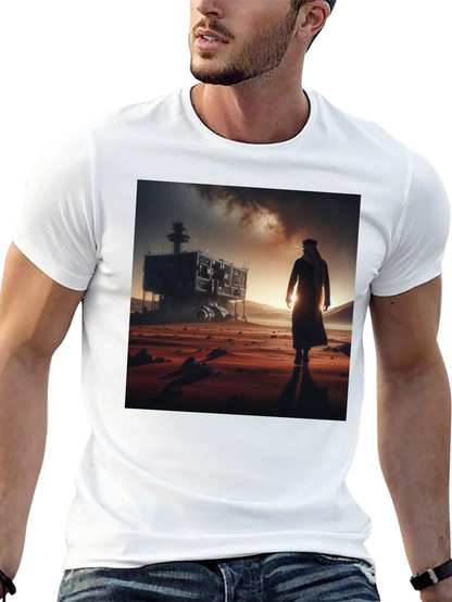 Futuristic Desert Traveler Graphic Tee