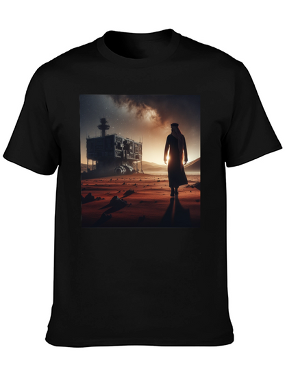 Futuristic Desert Traveler Graphic Tee