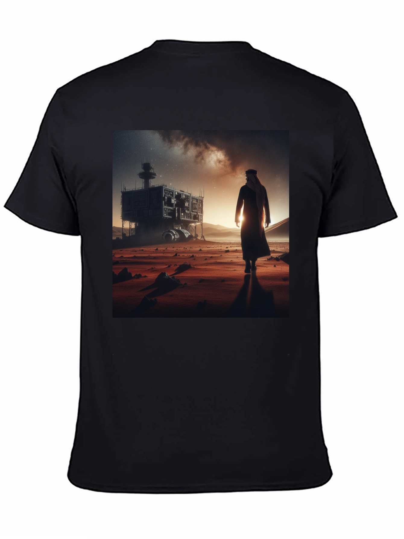 Futuristic Desert Traveler Graphic Tee