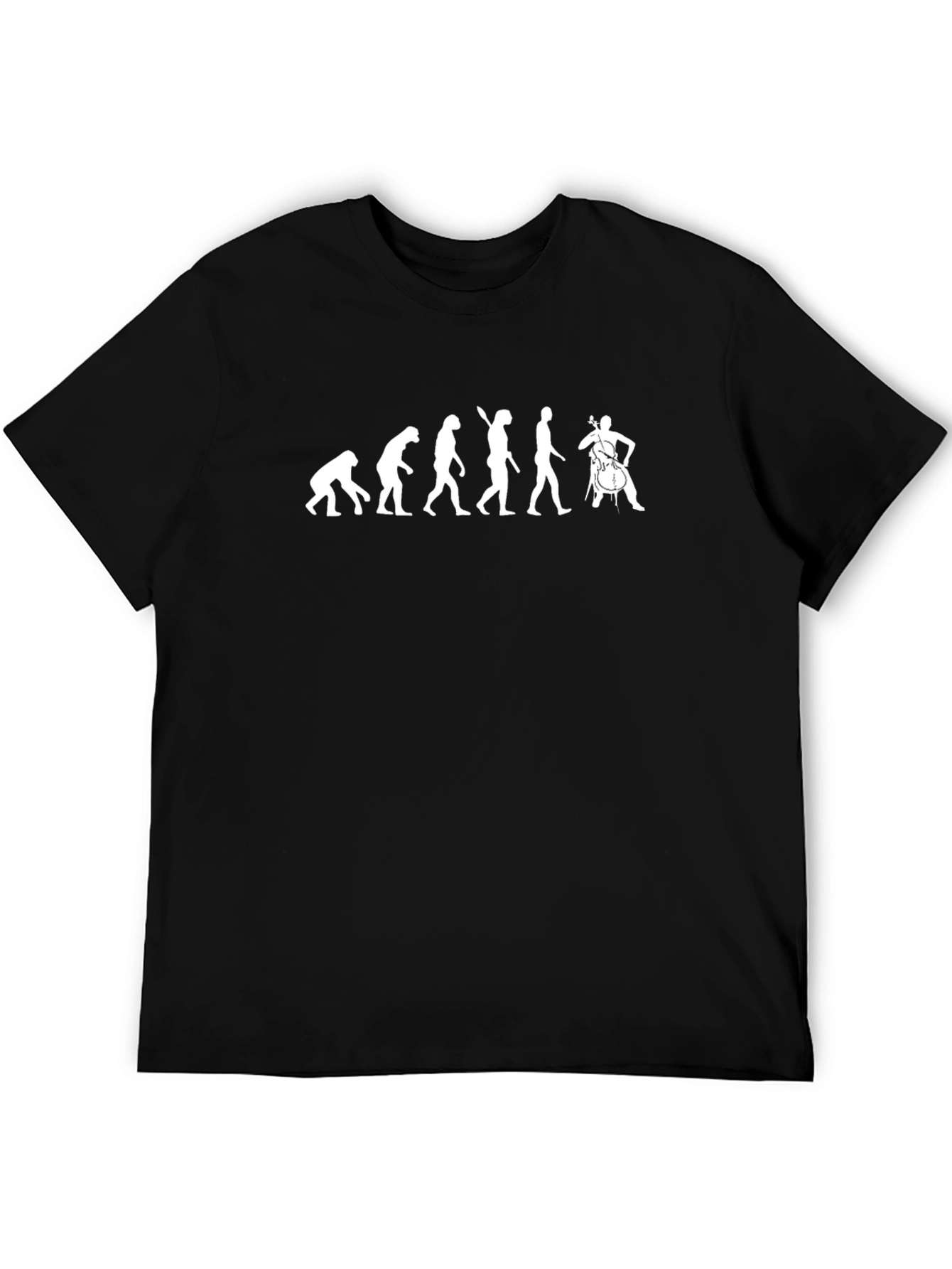 Evolution of Cello Player Graphic Tee - Black
