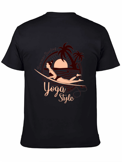 Yoga Style Summer Surfing Graphic Tee