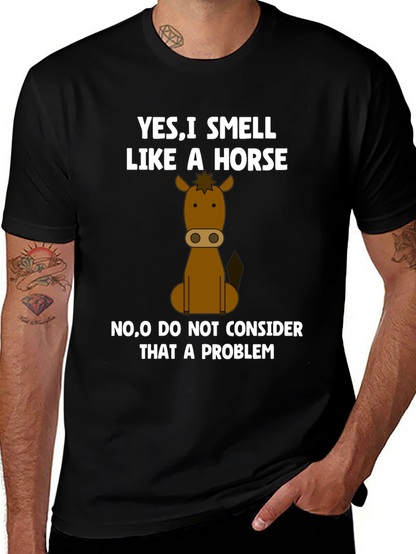 Smell Like a Horse Funny Graphic T-Shirt