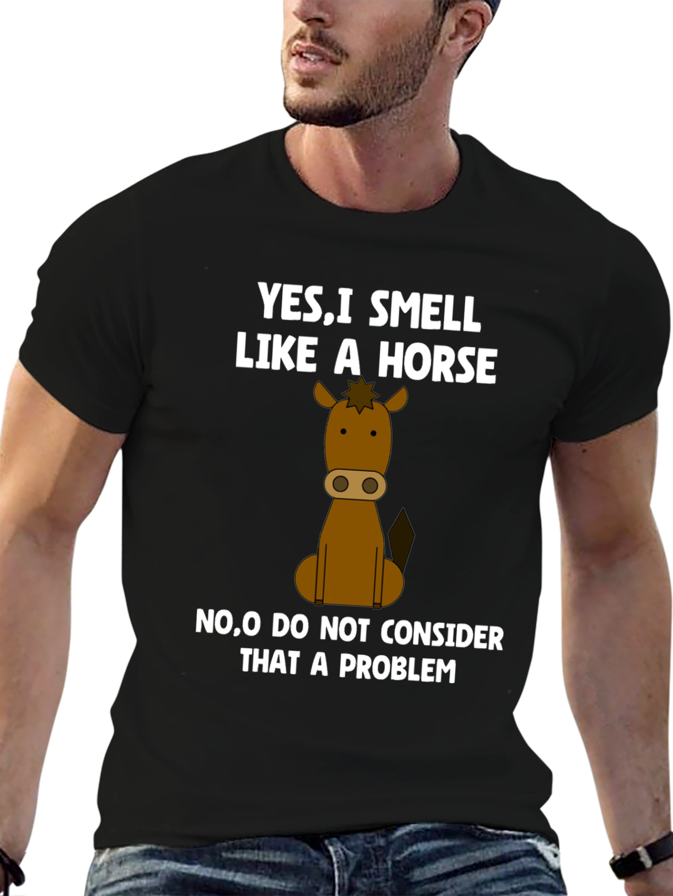 Smell Like a Horse Funny Graphic T-Shirt