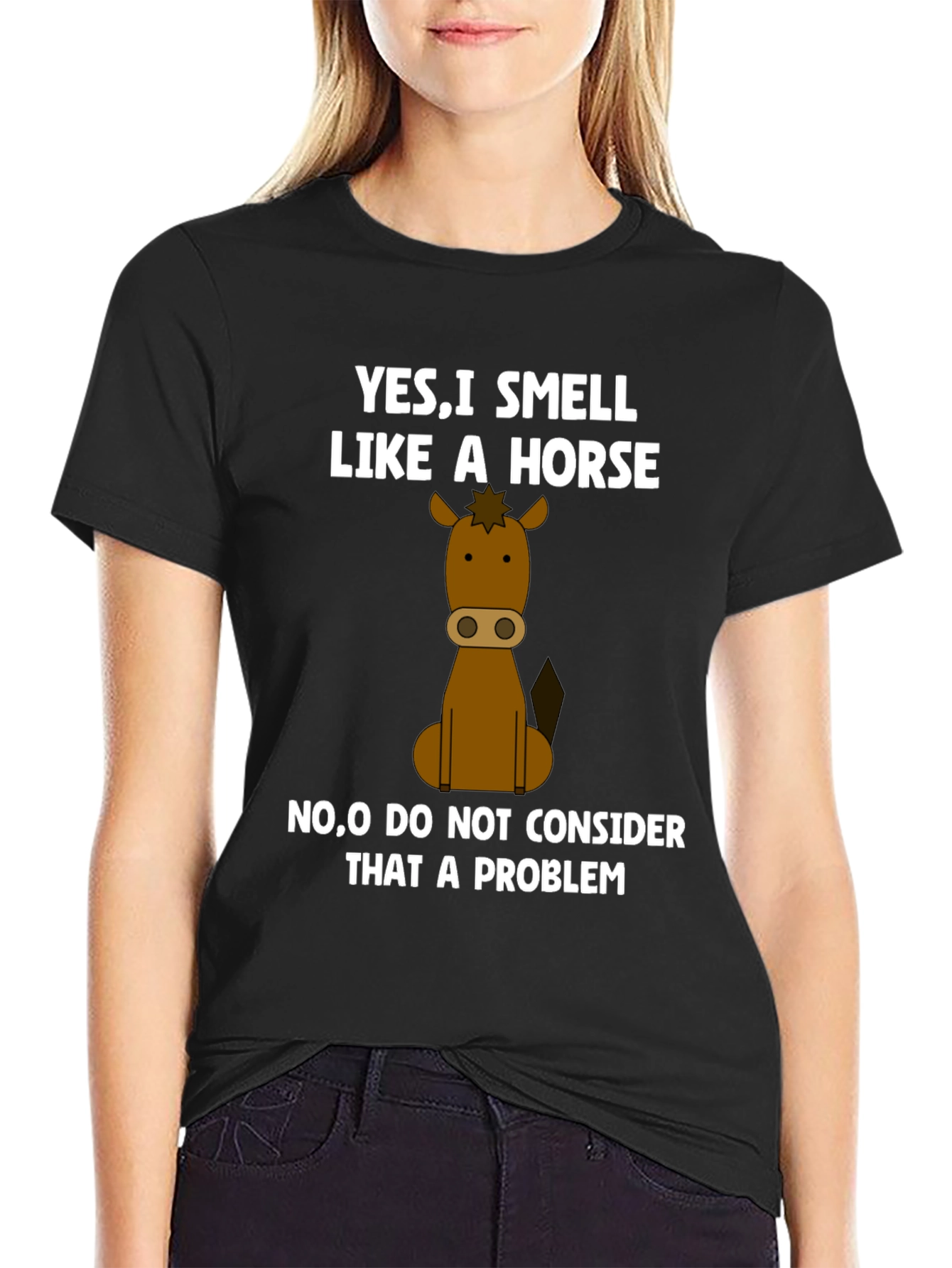 Smell Like a Horse Funny Graphic T-Shirt