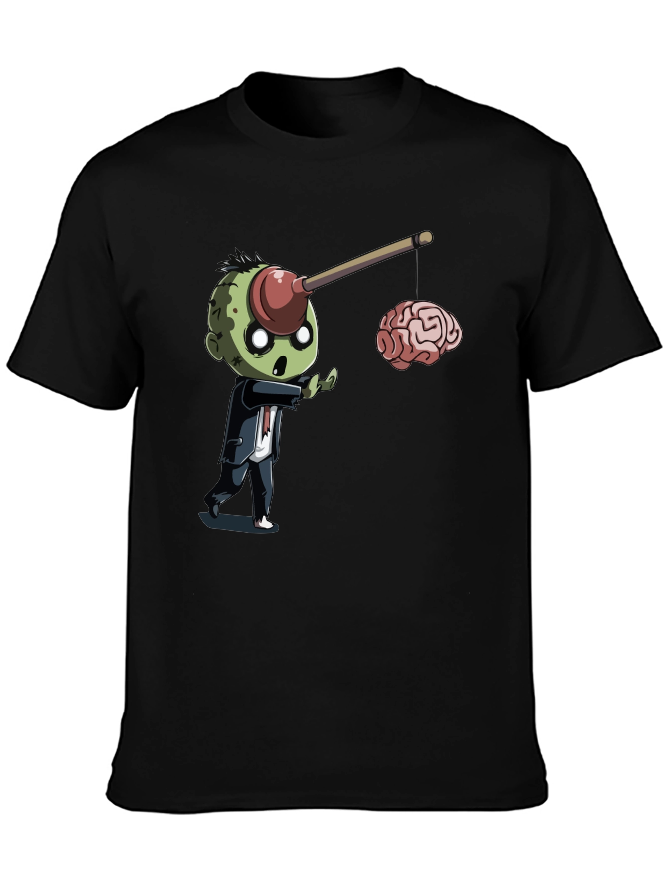 Zombie Plunger Brain T-Shirt